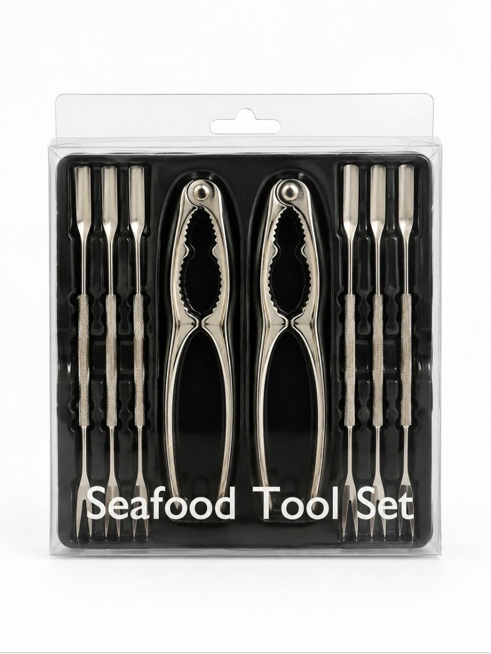 AMCO Houseworks 8-Pc Seafood Tool Set Crab Lobster Crackers & Picks